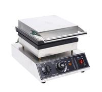 Gaufrier Électrique Antiadhésif 1500 W, Professionnel En Acier Inoxydable, 2 Plaques Facile à Nettoyer