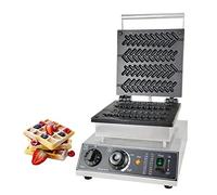 Gaufrier électrique commercial 4 pièces Machine à gaufres de type blé 1600W Machine de fabrication de gaufres pour un fonctionnement efficace