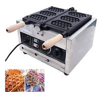 Gaufrier électrique en nid d'abeille, 3 pièces, 1500 W, antiadhésif, avec contrôle de la température et du temps, pour restaurants, boulangeries, snacks