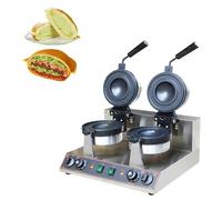 Gaufrier électrique générique pour hamburgers, appareil à gaufres antiadhésif à double tête avec contrôle précis de la température et minuterie de 5 minutes, chauffage double face