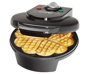 Gaufrier Électrique - Machine à Gaufre - Gaufrier en Acier Inoxydable - Appareil à Gaufre Professionnel Bomann WA 5018 CB Machine à Gauffres 1200 W Noir