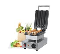 Gaufrier électrique pour kebabs, en acier inoxydable, avec plaques antiadhésives et thermostat double face pour des wraps parfaits à chaque fois.