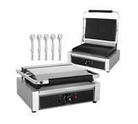 Gaufrier électrique, presse à croque-monsieur à remplissage profond et gril à gaufres avec pinces à barbecue, acier inoxydable, 1800 W, 50-300 °C pour camping et réunions de famille