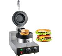 Gaufrier électrique, presse à hamburger, glace, brioche, hamburger, gaufrier électrique, plaques antiadhésives, contrôle de température 50-300 ℃, chauffage double face, minuterie de 5 minute