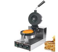 Gaufrier électrique professionnel pour hamburgers, paninis, glaces, 1 300 W/2 600 W, presse antiadhésive pour paninis et hamburgers.