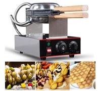 Gaufrier électrique - QQ Bubble Waffle Baker Maker Machine - Acier inoxydable - 220V - Gris - 1,4 kW