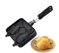 Gaufrier en forme de poisson - Poêle à gaufres Taiyaki - Poêle Taiyaki antiadhésive pour remplissage de crème et de crème anglaise - Machine à gaufres japonaises | pour le dessert de la cuisine à la m