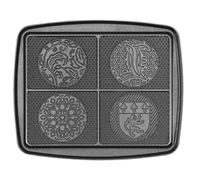 LAGRANGE Jeu de plaques Bricelets, compatible avec tous les gaufriers "Super2", Plaques en aluminium moulé, Revêtement antiadhésif double couche, 030242