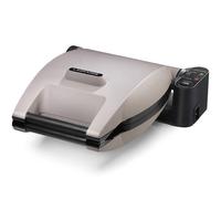 Lagrange Gaufrier Premium Gaufres - 1,2 kW Réversible plaques fonte antiadhésif Gris perle
