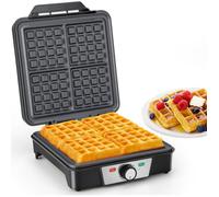 Gaufrier, Machine À Gaufre Pour 4 Gaufres, 1200W Chaleur Rapide Et Stable, Machine Gaufre Avec Revêtement Antiadhésif Des