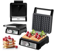 Gaufrier Mgo-41-4 Gaufres En Même Temps - Régulation De La Température Et Revêtement Antiadhésif 1600 W - Voyants Lumineux &