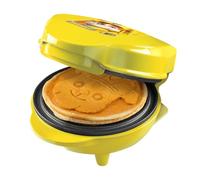 Gaufrier Paw Patrol avec plaque spéciale "Rubble" Taille des gaufres : Ø 10 cm, taille idéale pour les enfants, pour un anniversaire ou comme cadeau, produit sous licence officielle, couleur jaune