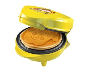Gaufrier Paw Patrol avec plaque spéciale "Rubble" Taille des gaufres : Ø 10 cm, taille idéale pour les enfants, pour un anniversaire ou comme cadeau, produit sous licence officielle, couleur jaune