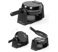 GAUFRIER PIVOTANT Rotatif PLAQUE 17cm 1000W température automatique aluminium pour 4 gaufres de Belgique