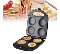 Gaufrier, poêle à crêpes antiadhésive générique - Préparez 4 crêpes uniques, machine à arepas électrique pour cuisiner des omelettes saines, des hamburgers, des œufs au plat et plus encore -