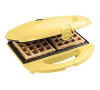 Gaufrier Pour Gaufres De Bruxelles, Gaufrier Avec Revêtement Anti-Adhésif, Design Rétro, 700 Watts, Couleur: Jaune[YC460]