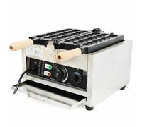 Gaufrier Professionnel 1500W Machine à Gaufres Commercial Antiadhésif En Acier Inoxydable Avec Indicateur LED Température Réglable 50-300°C,Pour La Fabrication De Crêpes, Muffins Et Gaufres
