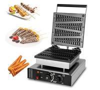 Gaufrier professionnel 1750 W - 4 gaufres en forme de sapin, gaufrier électrique antiadhésif avec contrôle de température de 50 à 300 °C et minuterie de 0 à 5 min, idéal pour les restaurants, les pe