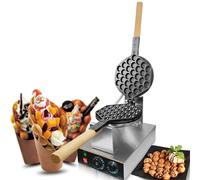Gaufrier professionnel à bulles, machine à rouleaux de printemps électrique, machine à cornets de glace maison, acier inoxydable antiadhésif, idéal pour restaurants, pâtisseries et snacks familiaux.,