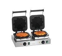 Gaufrier Professionnel Double Coeur Ø 210 mm Hauteur 16 mm Bartscher Gris G