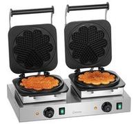 Gaufrier Professionnel Double Coeur Ø 210 mm Hauteur 16 mm Bartscher Gris G