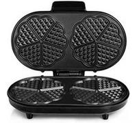 Gaufrier Professionnel électrique pour 10 Gaufres en Forme de Cœur 1300W noir vendos85 G