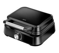 Gaufrier Professionnel pour 2 Gaufres Belges Épaisses, Plaques Antiadhésives, MPM, MGO-40, 1500, Noir Noir G