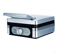 Gaufrier professionnel pour 2 gaufres belges épaisses, plaques antiadhésives MPM MGO 13 1400W Argent
