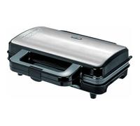 MPM MGO-20M Gaufrier pour 2 Gaufres Belges Épaisses, Plaques Antiadhésives, Température Automatique, Boîtier en Acier Inoxydable, 1000W