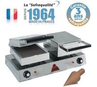 Gaufrier Professionnel Snacky cône électrique 2 cônes Sofraca NC G