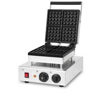 Gaufrier Professionnel VERTES - 4 Gaufres - Réglable 0-300°C - Minuterie