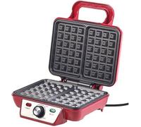 Gaufrier - ROSENSTEIN & SOHNE - Température réglable - Revêtement antiadhésif - Rouge