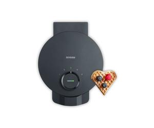 Gaufrier simple Severin WA2116 1200 W thermostat réglable gaufres en forme de cœur noir