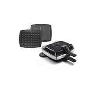 Gaufrier Super 2 - LAGRANGE - Noir - 2 gaufres et 2 croques monsieur - Plaques en fonte d'aluminium