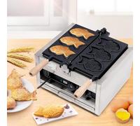 Gaufrier Taiyaki 3 pièces, gaufrier électrique antiadhésif en forme de poisson, 1400 W, for fête, café, salon de thé
