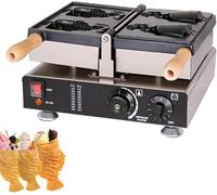 Gaufrier Taiyaki en acier inoxydable anti-adhésif pour confiture ou crème glacée - Design haute performance