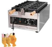 Gaufrier Taiyaki en acier inoxydable anti-adhésif pour confiture ou crème glacée - Design haute performance