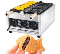 Gaufrier Taiyaki Fish, gaufrier électrique Professionnel en Forme de Poisson 3 000 W, contrôle de température de 122 à 572 °F, pour épiceries et Restaurants, Fabrication de gaufres