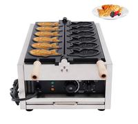 Gaufrier Taiyaki, gaufrier commercial, gaufrier japonais antiadhésif de type poisson, 6 pièces, for boulangeries, restaurants, kiosques et cantines