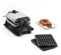 Tefal WM756D moule à gauffres 2 gauffre(s) 1200 W Noir, Acier inoxydable