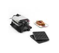 Tefal WM756D moule à gauffres 2 gauffre(s) 1200 W Noir, Acier inoxydable