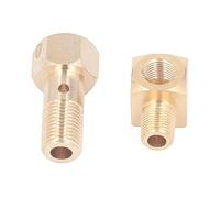 Gauge de Pression de Carburant Banjo Bolt M12 X 1,25 Pouce 1/8-27 Nt Femelle à Mâle Adaptateur de Raccord de Coude à 90 Degrés pour CRX