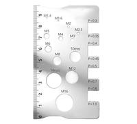 Gauge du fil - Règle de menuiserie | 1-10 Direct de la mesure thread | Diriques de mesure des vis | Gauge de filetages faciles à lire pour le garage de métallurgiste automobile mécanique du travail