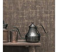 GAULAN 500679147 Papier peint vinyle moderne texturé en relief métallisé marron pour mur salon cuisine bain chambre meuble salle à mange tête de lit - Échantillon DIN A4