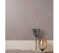 GAULAN - 500680905 Papier Peint lessivable géométrique Moderne avec Lignes métallisées pour Mur Salon Chambre Salle à Mange tête de lit - Échantillon DIN A4