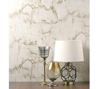 GAULAN 500680936 Papier peint lessivable imitation marbre blanc avec veines beige pour mur salon cuisine chambre salle à mange tête de lit - Échantillon DIN A4