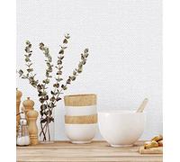 GAULAN 500680974 Papier peint vinyle lessivable épis texturé en relief pour mur salon cuisine bain chambre couloir meuble salle à mange tête de lit hall - Échantillon DIN A4