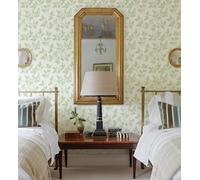GAULAN 500682406 Papier peint vinyle écologique avec feuilles vertes et eau marine pour mur salon cuisine bain chambre couloir stanza salle à mange tête - Échantillon DIN A4