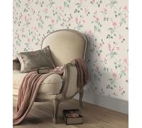 GAULAN - 500683468 Papier Peint à Motifs de lianes et Fleurs Aquarelle Rose Pastel pour Mur Salon Chambre Couloir Jeune Salle à Mange tête de lit Hall - Échantillon DIN A4