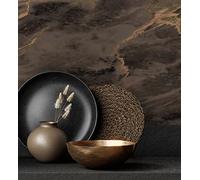 GAULAN 681006 Papier peint vinyle lessivable effet marbre de Carrare veins en relief pour mur salon cuisine bain chambre couloir meuble salle à mange - Rouleaux de 10 m x 1,06 m